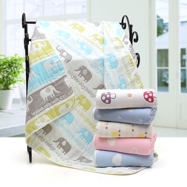 

cotton six layers of gauze boy is mushroom gauze bath towel a class no fluorescence children towel baby was blanket