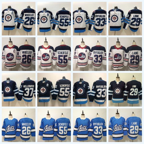 

29 Patrik Laine Winnipeg Jets 2019 Third Jersey 55 Mark Scheifele 26 Blake Wheeler 37 Connor Hellebuyck 33 Dustin Heritage Hockey Jersey