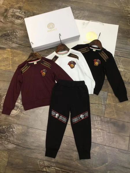 

2019 new children's long sleeve two-piece suit190807#09, White