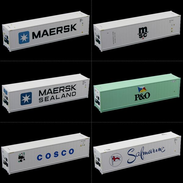 

40ft hi-cube refrigerater shipping container freight cars ho scale lot model truck c8722 railway modeling y190530