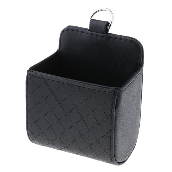 

car auto seat back air vent tidy storage bag cellphone holder pounch box with hook