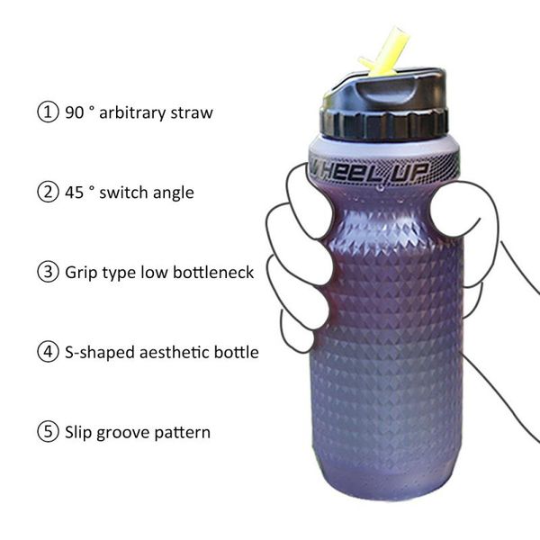 

portable 650ml cycling smart water bottle leakproof drinking hiking gym wate outdoor sports drink cup