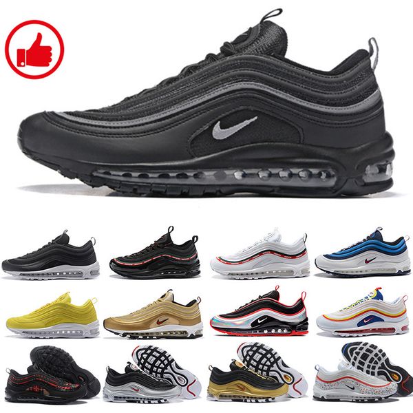 

air shoes og triple white running shoes og metallic gold silver bullet pink mens trainer women sports sneakers kut5r