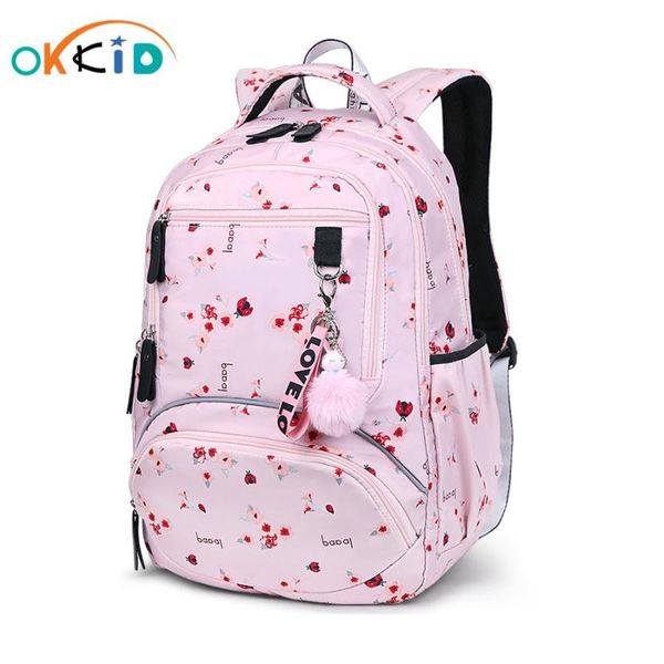

okkid school bags for girls waterproof bookbag student cute flower backpack children backpacks kids school backpack girl gift