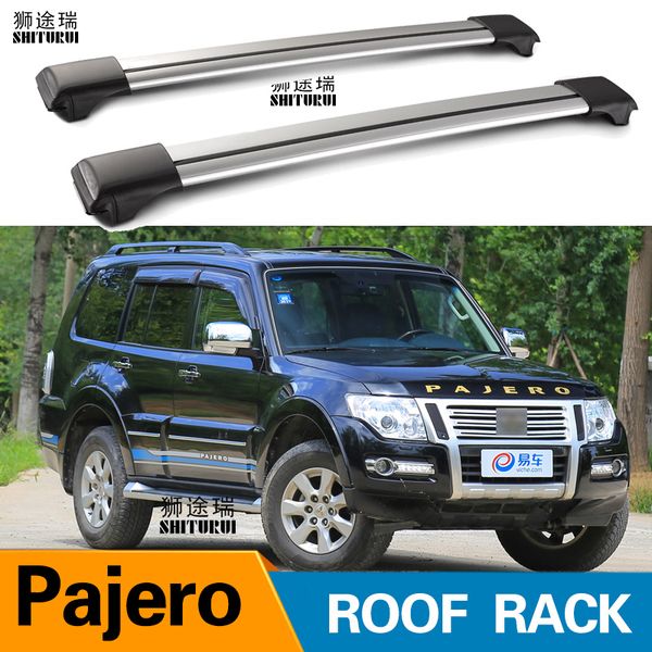 

shiturui 2pcs roof bars for mitsubishi pajero 2007+ v93 v97 challenger aluminum alloy side bars cross rails roof rack luggage