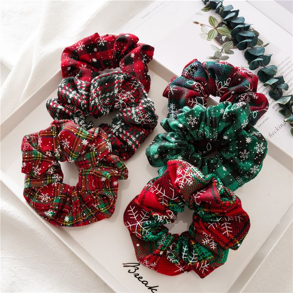 

christmas-autumn and winter hairband europe and america new style large intestine ring three-state accessories versatile holiday, Brown