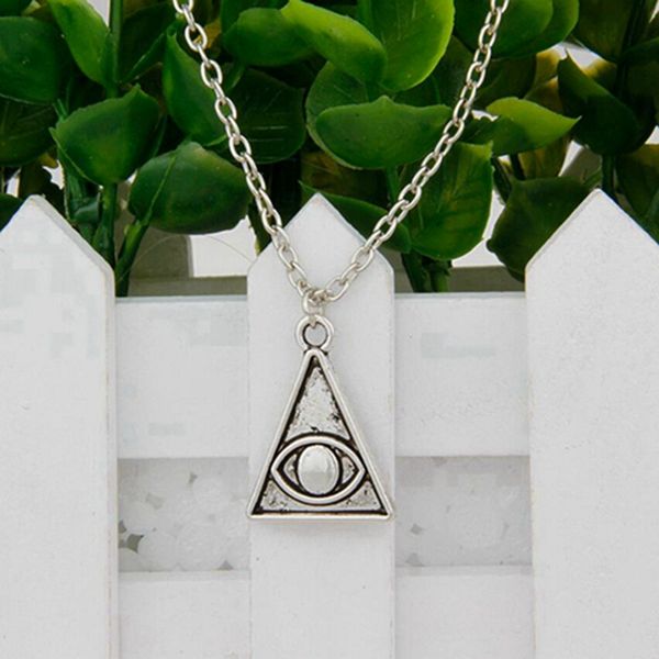 

горячая 10 шт. античная серебряная пирамида eyecrossbat амулет 19 видов шарм подвеска ключицы короткое ожерелье ювелирные изделия подарок др, Silver