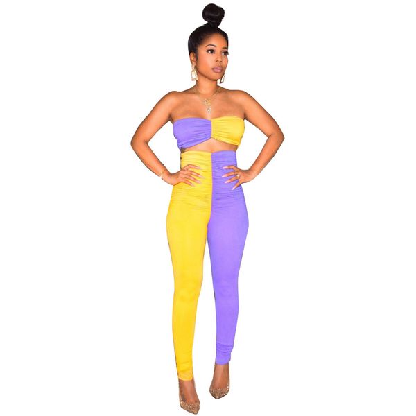 

ls6238 womens dress europe and america classic selling-wrap-around fashion joint two-piece set, White