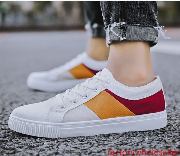 

korean version fashion brand casual shoes triple white sneaker combination canvas shoes mens womens fashion trainers 40-45