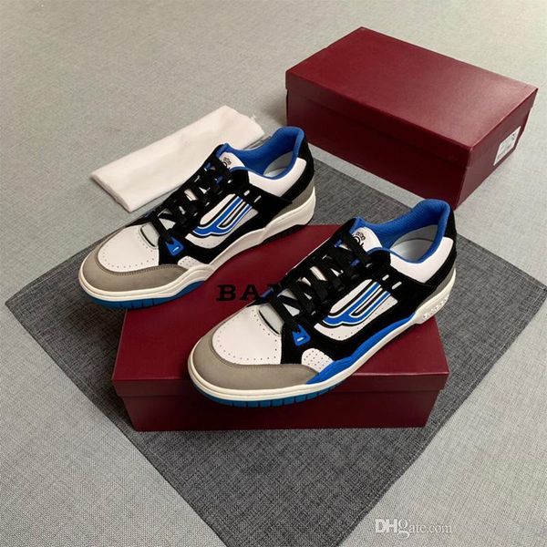 

fashion men running sneakers designer luxury football shoes men's leather lace up platform sneakers white black casual shoes with b