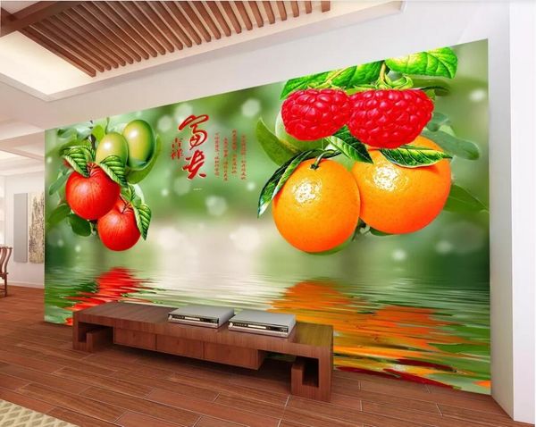 

3d room wallpaper custom p mural hd rich and auspicious cool summer fruit background wall art pictures wallpaper for walls 3 d