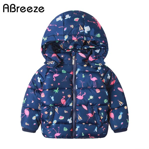 

2018 new winter girls down & parkas 2y 9y baby waterproof warm outerwear coats for girls cotton lining children jackets, Blue;gray