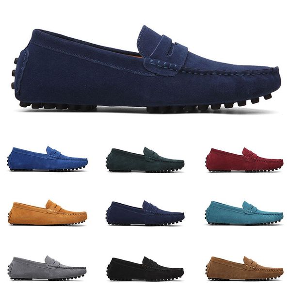 

2020 large size 38-49 new men's leather men's shoes overshoes british casual shoes espadrilles forty six, Black