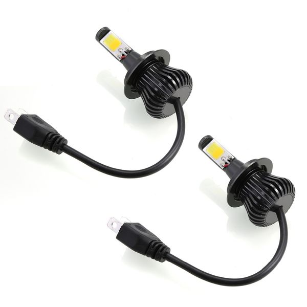 

2xdual color white and yellow h7 led car headlight kit 180w 18000lm bulb auto headlamp cob fog light bulb led car headlights car accessories
