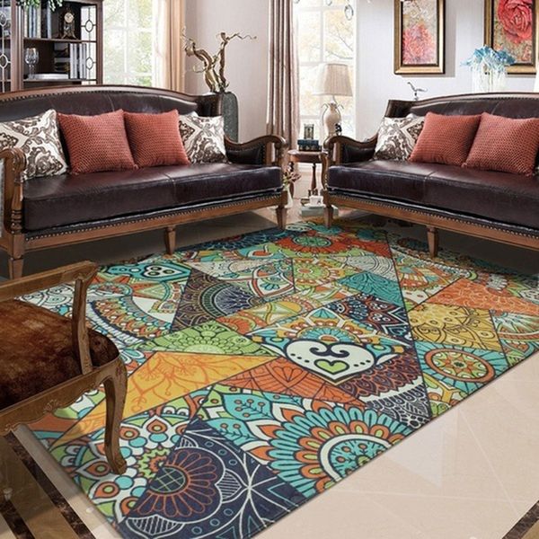 

vintage art ethnic style living room carpet home decor bedroom carpet sofa coffee table rug study room area rugs kids tatami floor mat