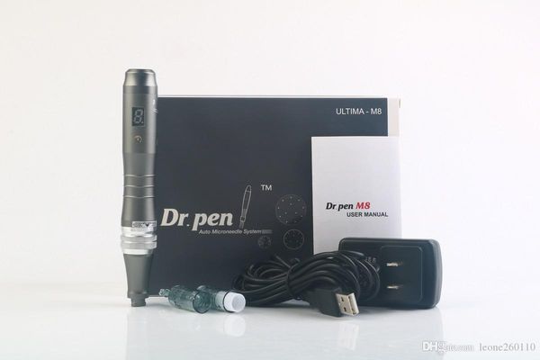 

2020 dermapen professional manufacturer dr. pen m8 auto beauty mts micro needle therapy system cartucho derma pen ing, Black;white