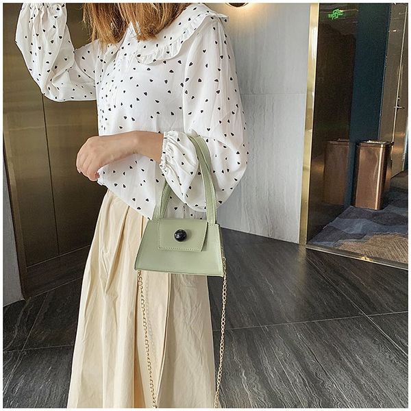 

2020 женская мода новый pu белый малые площади сумка сумка простой мини плеча симпатичные ретро тотализатор дамы руки сумки