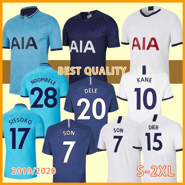

thailand quality kane spurs soccer jersey 2019 2020 lucas eriksen dele son ndombele jerseys 19 20 football shirts men kids kit uniform, Black;yellow