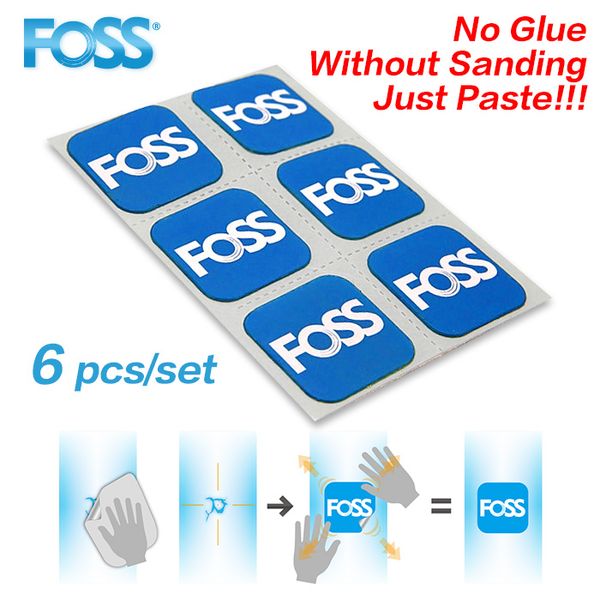 

6pcs/lot foss bicycle tire patch mountain bike road bike repair tools inner tube glue tire patch sandpaper ing