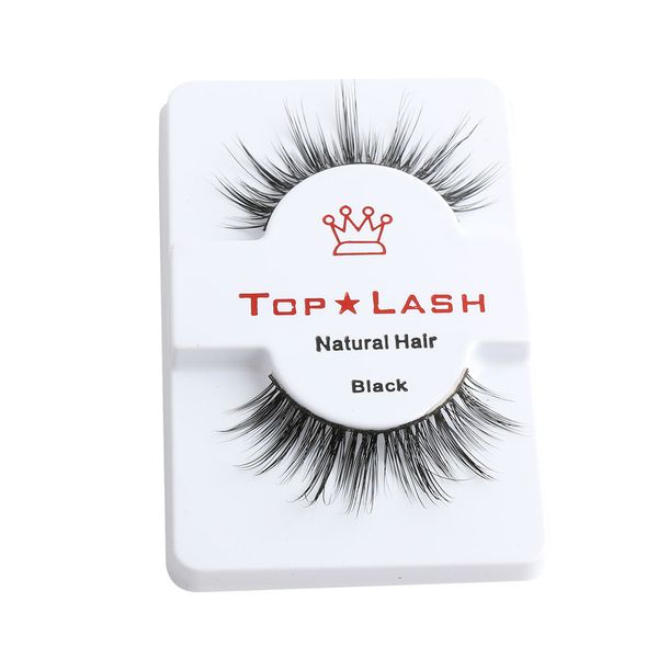 

1pair black luxurious 100% real mink natural thick eye lashes natural sparse cross eye lashes extension false eyelashes d-6