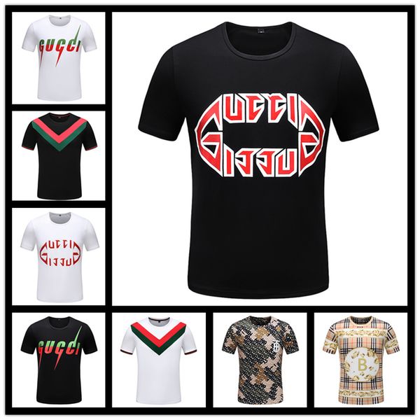 

2019 t-shirt fashion casual fitness cool o-neck men's bear t shirt summer short sleeve men clothing skull top, White;black