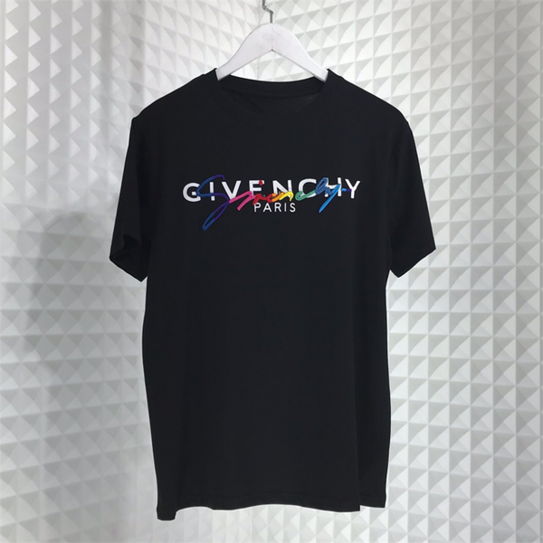

19ss fashion paris signature letter print t-shirt men cotton givency shorts t shirts men clothing women tee gjc2957, White;black