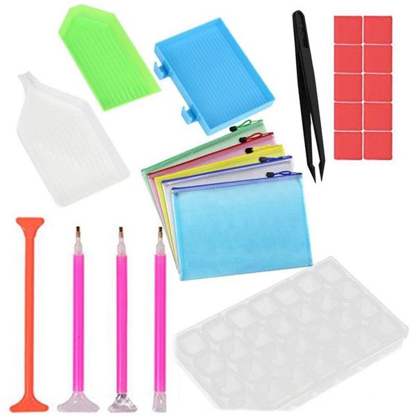 

diamond painting tools, 20 pieces diamond painting tools 5d diy accessories cross stitch kits with 28 s, Black