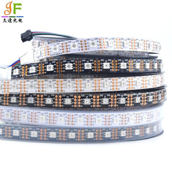 1m/5m SK9822 LED Şerit 30 60 144 LEDS/M 5050 RGB Tam Renk Adreslenebilir Rüya Renk LED Işık 2 Sinyal DC5V DAT CLK GND