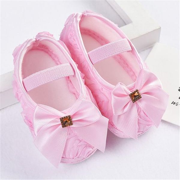 

2018 toddler kid baby girl rose bowknot elastic band newborn walking shoes for baby shoes kids party 1204