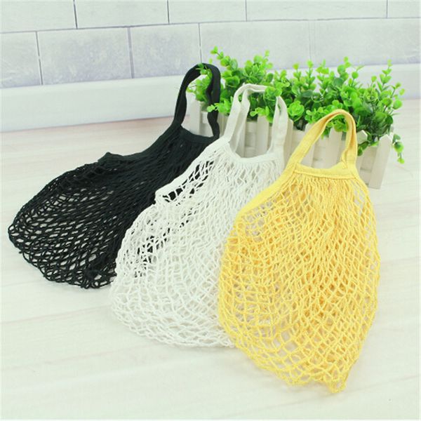 

1pc fashion large mesh net string shopping bag reusable grocery cotton bag environmental protection hand totes foldable new