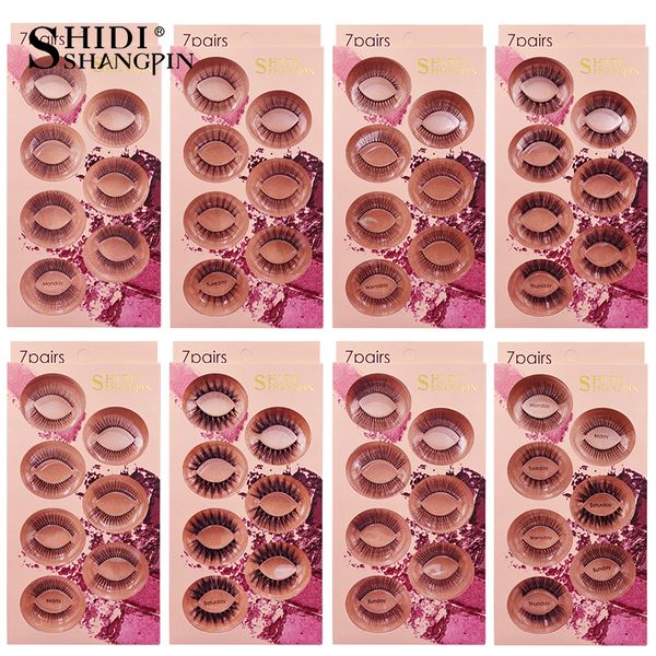 

shidishangpin 7 pairs 3d mink lashes natural false eyelashes cilios eyelash extension soft mink eyelashes makeup volume lashes