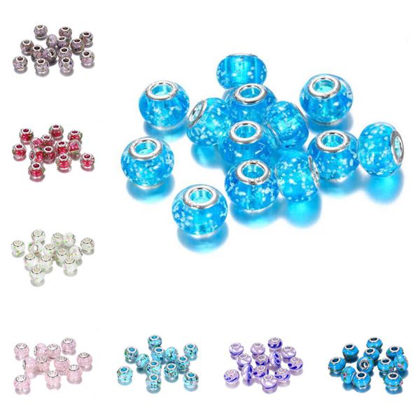 

9*14mm glass separated beads large hole beads hand-quenched glazed loose beads diy jewelry dmsjz002 handmade lampwork, Black