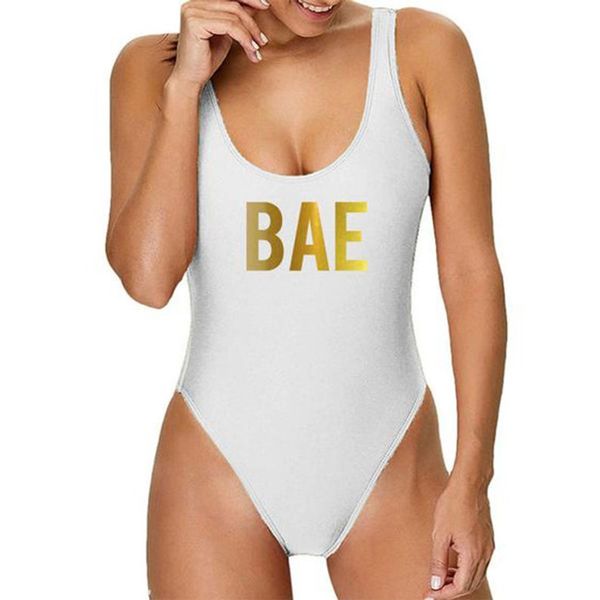 

skuggnas new arrival bride one-piece swimsuit bae high cut jumpsuit women monokini backless beachwear babe rompers, Black;white