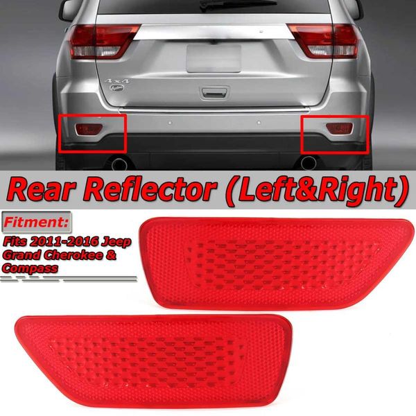 

left+right side red car auto rear bumper reflector light lamp fits 2011-2016 for grand cherokee & for compass
