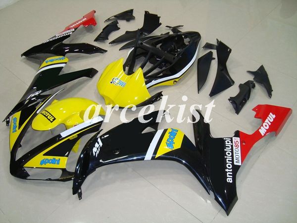 

injection mold new abs motorcycle full fairings kits fit for yamaha yzf-r1 2004 2005 2006 04 05 06 bodywork set yellow black