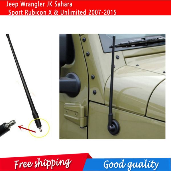 

car auto fm am signal antenna (13-inch) for wrangler jk sahara sport rubicon x & unlimited 2007-2016 gps