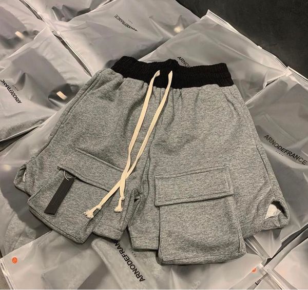 

fashion designer brand cargo shorts pants hiphop streetwear men pocket casual shorts america high streetwear clothing xsq, Black