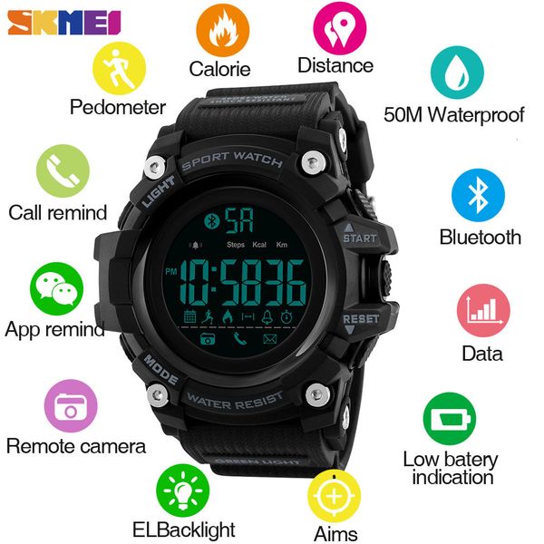

new skmei smart watch men pedometer calorie bluetooth watches call reminder 5bar waterproof digital watch reloj hombre 1385, Slivery;brown