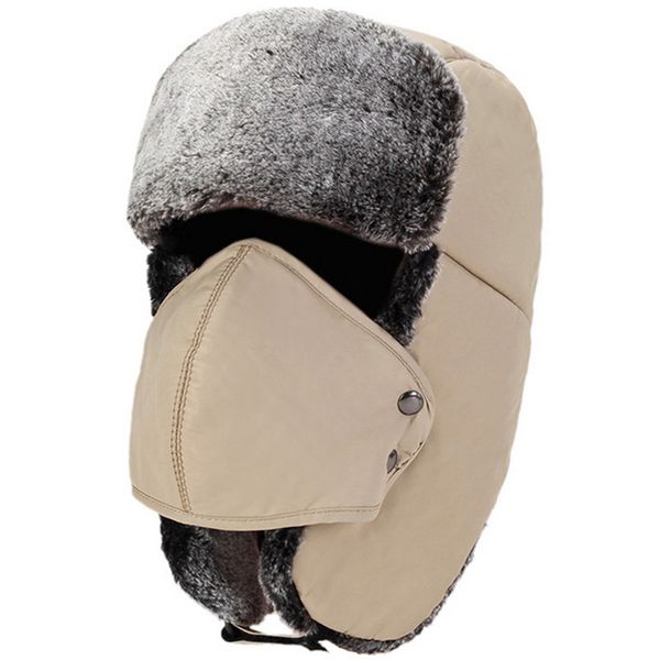 

monerffi men and women's winter outdoor ear and head protector ushanka thickened cashmere hat in winter