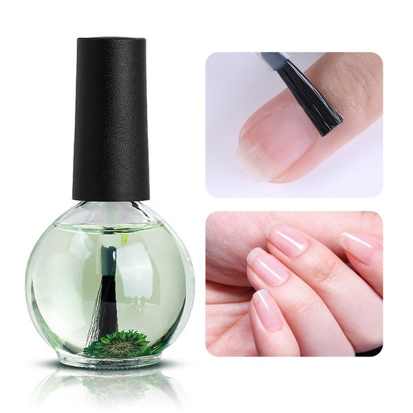 

1 bottle 15ml dried flowers softener remover nutritional cuticle oil flavor nail art care tools