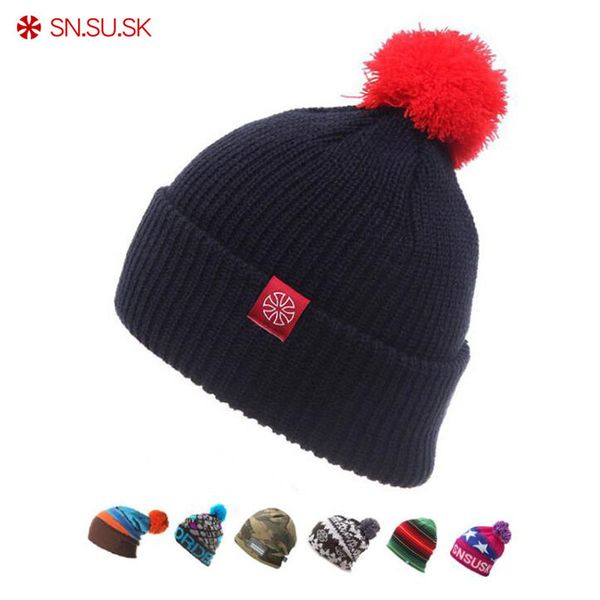 

2017 winter ski hat warm woolen caps for men hats female beanies skullies quality gorros hombre snowboard cap gorros de lana