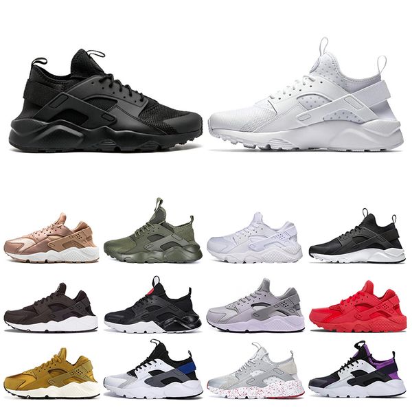 

new huarache 4.0 1.0 running shoes classical triple white black gray gold red men women huarache shoes sports sneakers size 36-45, White;red