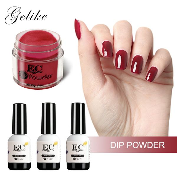 

gelike salon dip powder manicure 10g dipping nail designs colored no need uv led lamp polish lacquer art varnish nail powder, Silver;gold