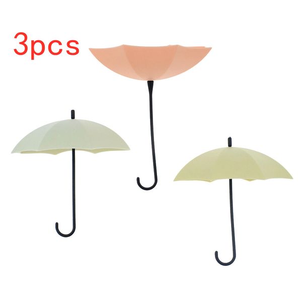 

3 шт творческий cute umbrella hook мощный traceless стик hook nail-free ванная кухня дверь после обломки четыре стиля