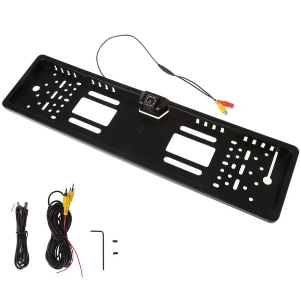 

8 led car auto european backup licence plate frame rear view park reverse camera