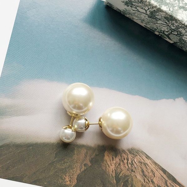 

earrings double pearl earrings for women trendy fashion simple style stud earrings jewelry gifts, Golden;silver