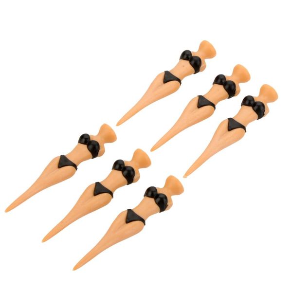 

6pcs 80mm novel bikini lady creative golf tees divot tools durable new plastic golf tee golf accessories drop shipping zlmjh