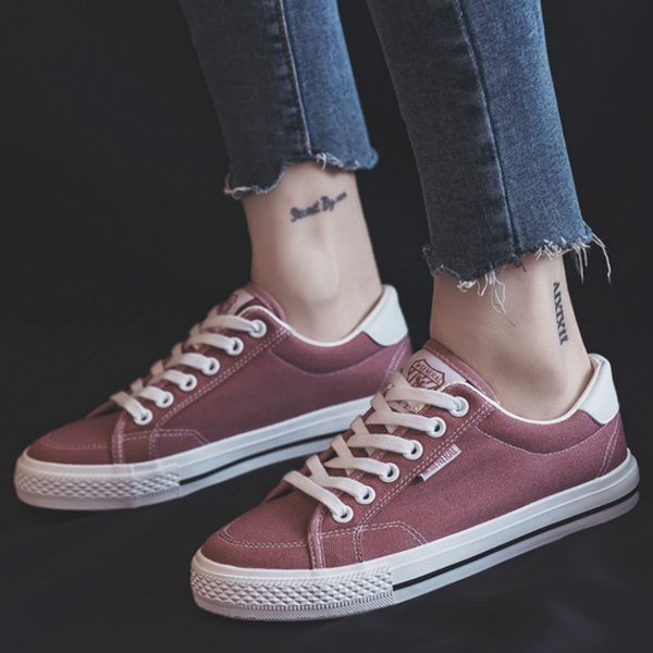 

spring women shoes multicolor sneakers breathable flats women low canvas shoes lace-up woman wild tenis feminino z1-36