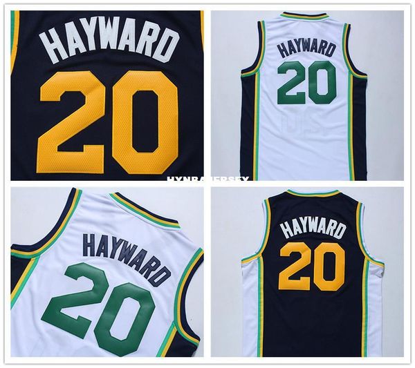 

new men's basketball jerseys gordon hayward jersey black white embroidery logo stitched sport shirt ncaa college, Black;blue