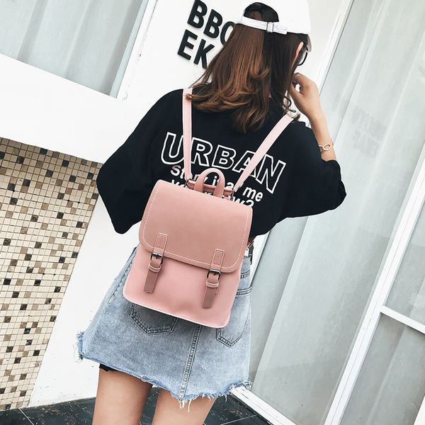 

2019 new fashion pu matte ladies casual backpack
